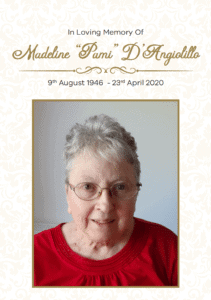 Madeline Lesley D Angiolillo - Funeral Directors Melbourne - Greenhaven Funerals